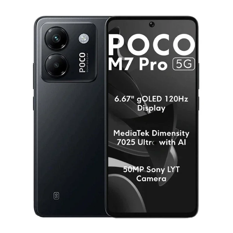 گوشی موبایل شیائومی مدل Poco M7 Pro 5G دو سیم کارت ظرفیت 512 گیگابایت و رم 12 گیگابایت