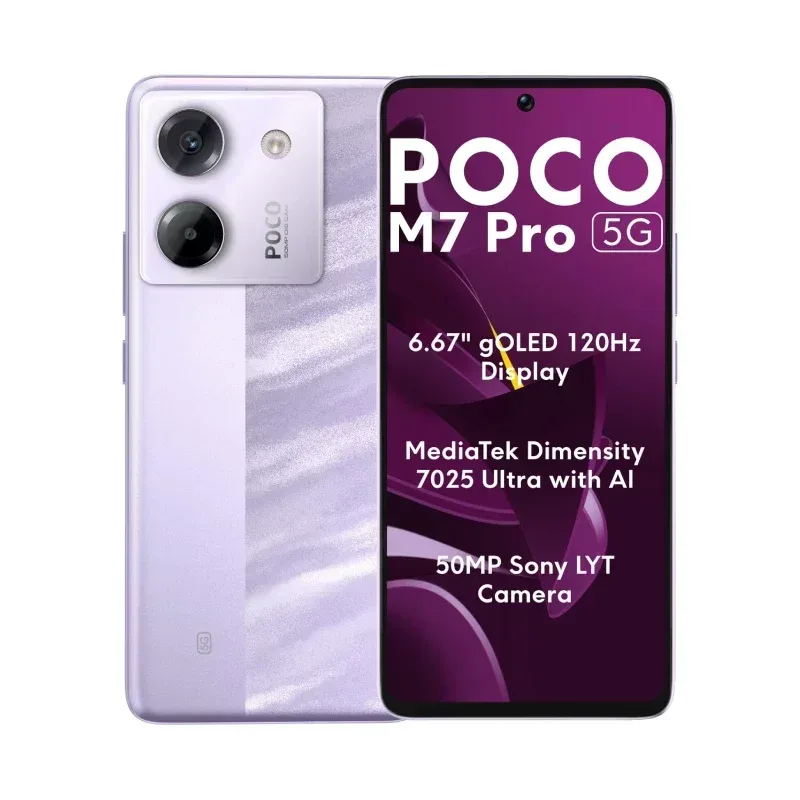 گوشی موبایل شیائومی مدل Poco M7 Pro 5G دو سیم کارت ظرفیت 256 گیگابایت و رم 8 گیگابایت