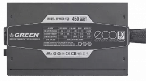 منبع تغذیه کامپیوتر گرین GP450A-ECO Rev 3.1 80 Plus White توان 450 وات