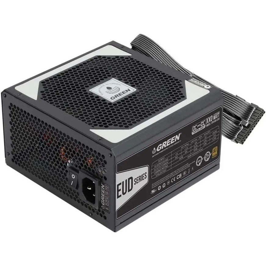 منبع تغذیه کامپیوتر گرین مدل GP530A-EUD 80 Plus Bronze توان 530 وات