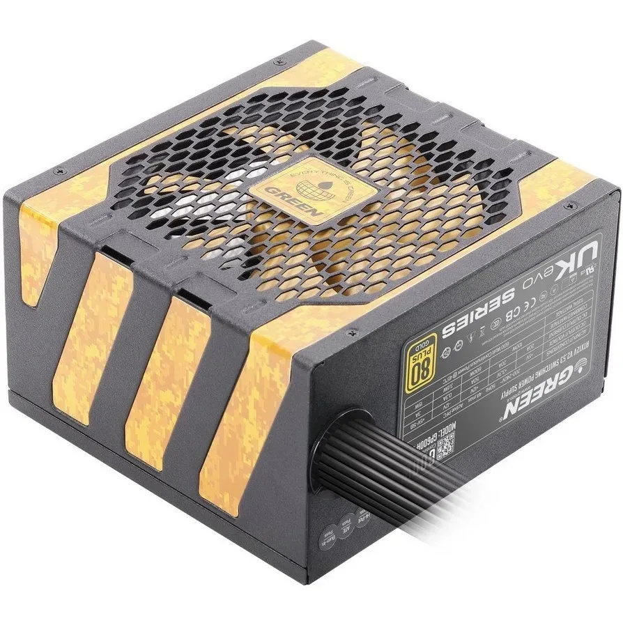 منبع تغذیه کامپیوتر گرین مدل GP600A-UK EVO 80 Plus Gold توان 600 وات
