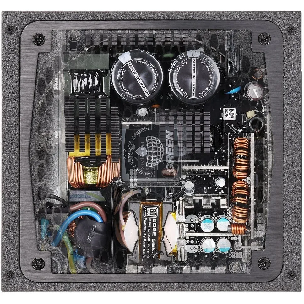 منبع تغذیه کامپیوتر گرین GP1300B-EDGE 80 Plus Platinum توان 1300 وات