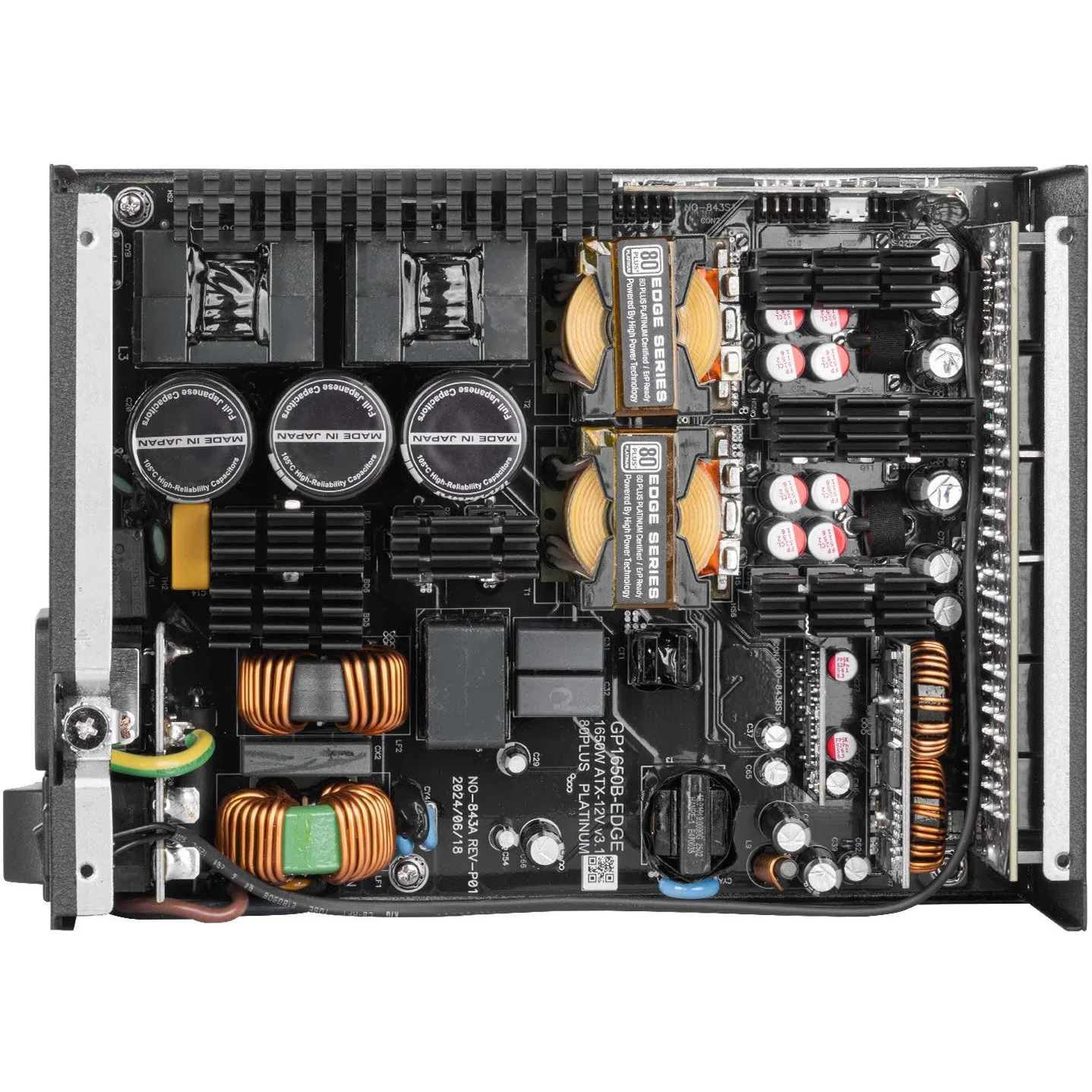 منبع تغذیه کامپیوتر گرین GP1650B-EDGE 80 Plus Platinum توان 1650 وات