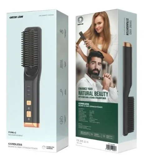 برس حرارتی صاف کننده مو و ریش گرین لاین مدل Cordless Beard & Hair
