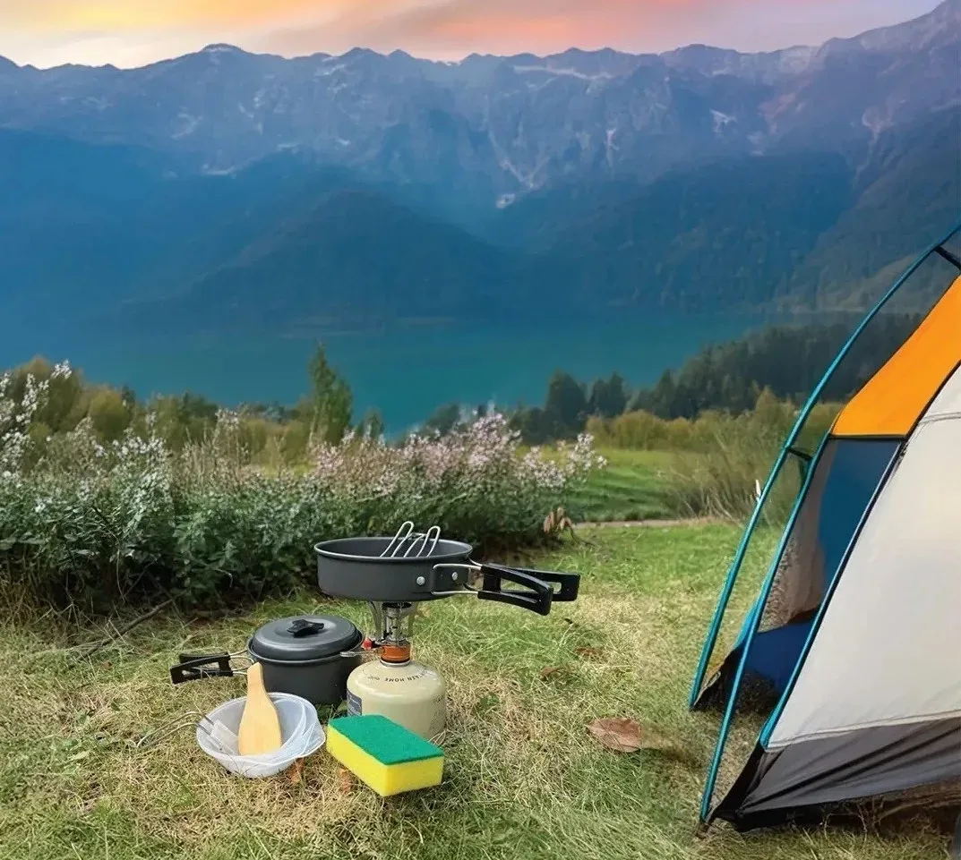 ظروف کمپینگ 10در1 گرین لاین مدل 10IN1 Camping Cookware