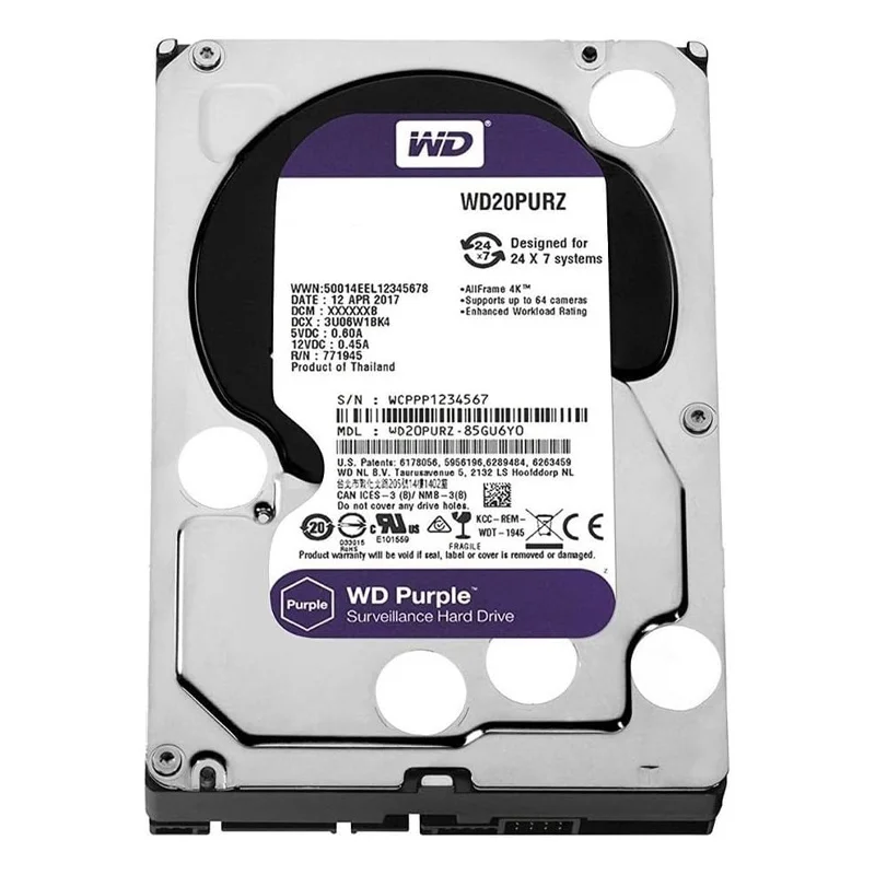 هارد دیسک اینترنال وسترن دیجیتال مدل Purple ظرفیت 14 ترابایت