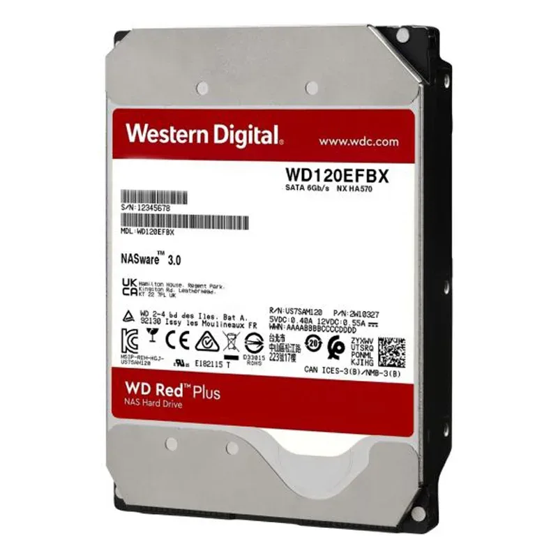 هارد دیسک اینترنال وسترن دیجیتال مدل Red Plus ظرفیت 6 ترابایت