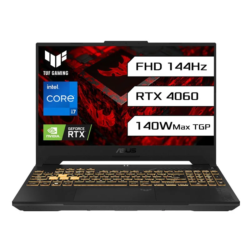 لپ تاپ ایسوس TUF Gaming مدل F15 FX507ZV پردازنده Core i7 12700H رم 16GB DDR4 حافظه 1TB SSD گرافیک 8GB RTX 4060