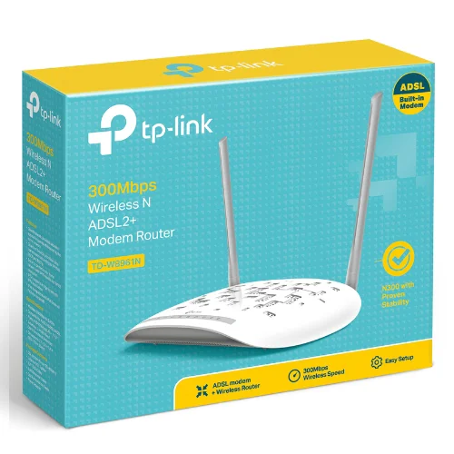 مودم روتر +ADSL2 بی‌سیم تی‌پی لینک مدل TD-W8961N