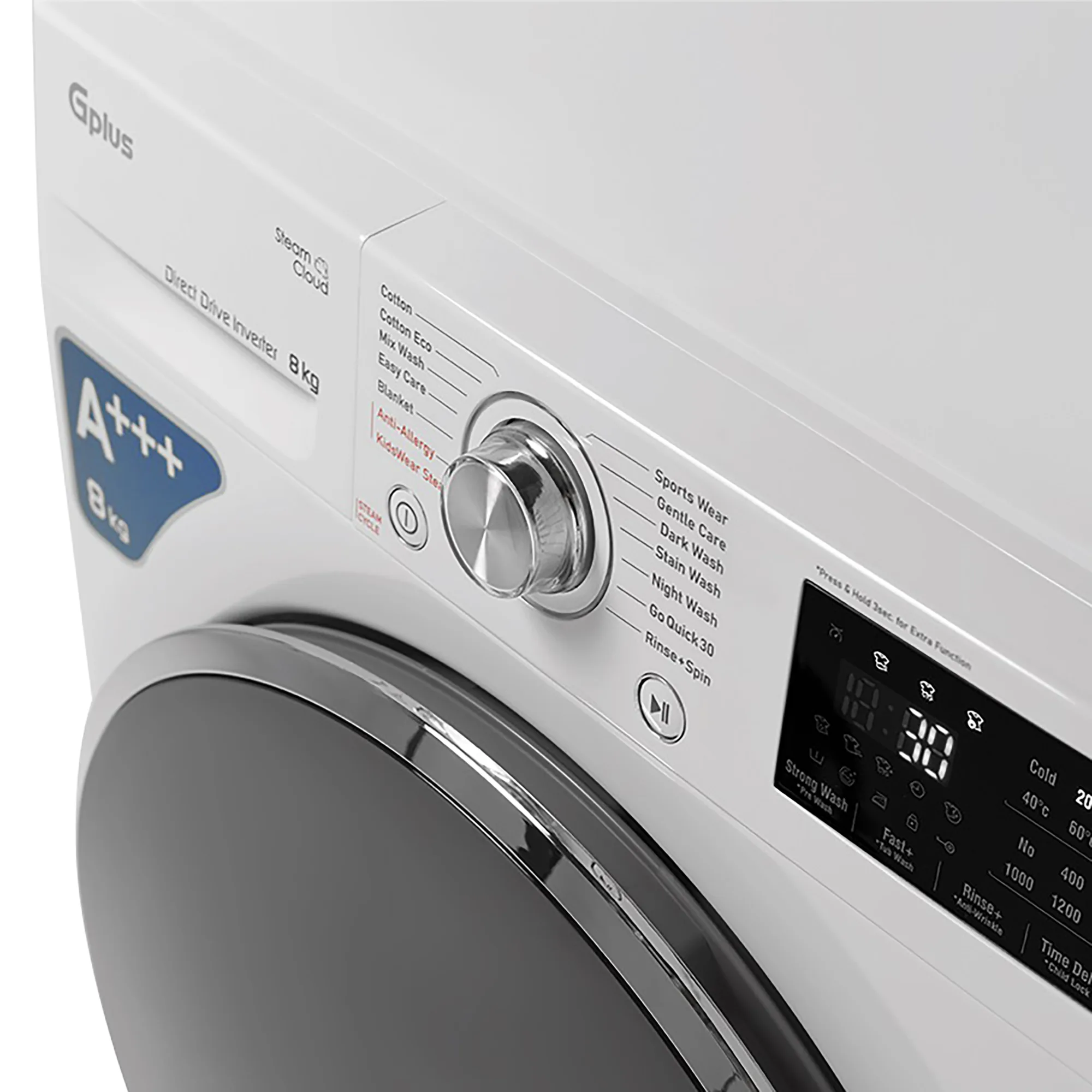 ماشین لباسشویی 8 کیلوگرم اتوماتیک جی پلاس مدل GWM-R808W
