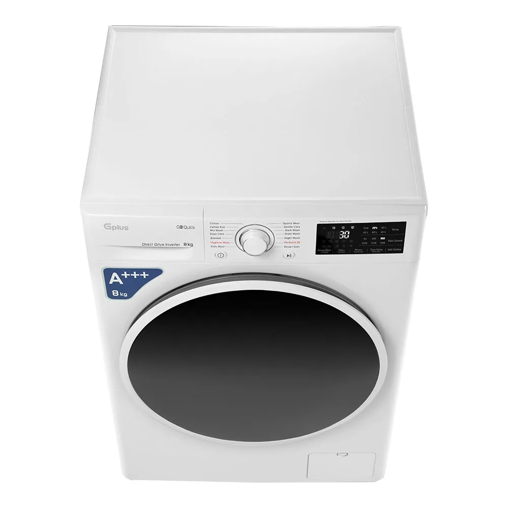 ماشین لباسشویی جی پلاس مدل GWM-L807W ظرفیت 8 کیلوگرم