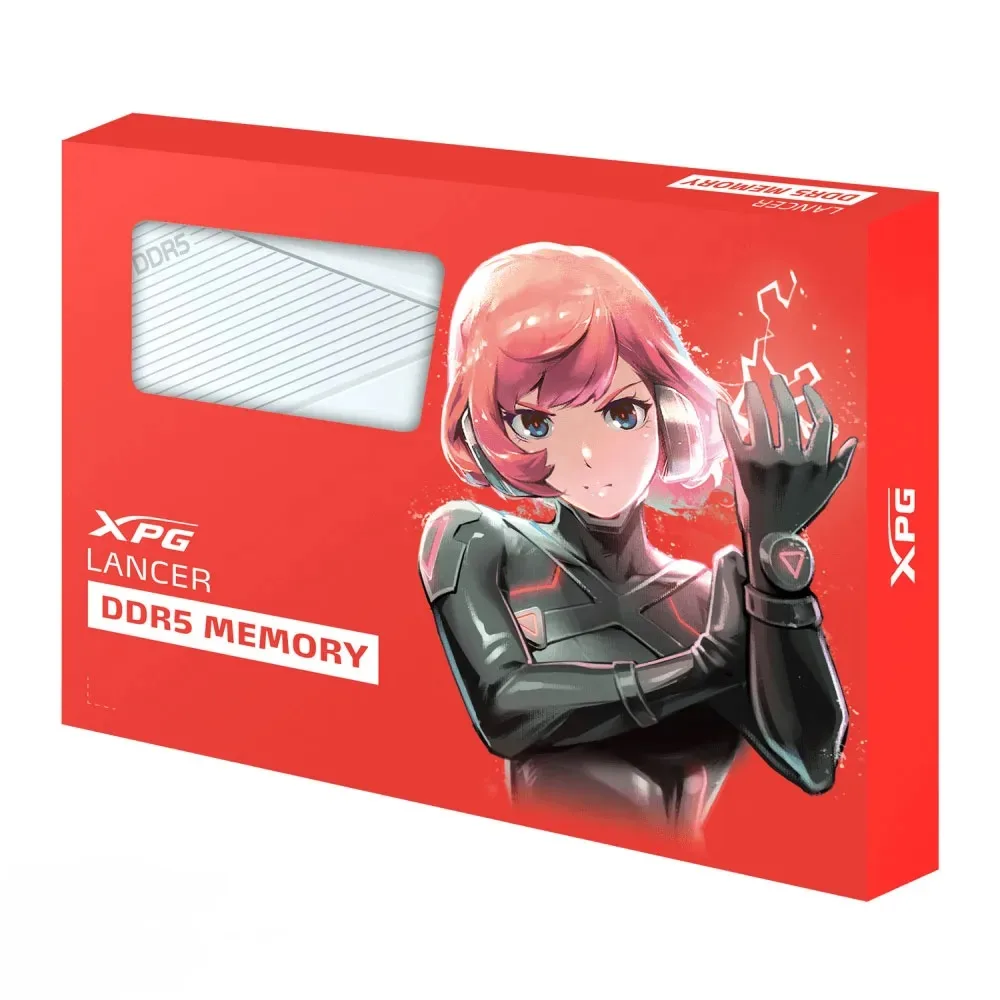 رم کامپیوتر DDR5 دو کاناله 5200 مگاهرتز CL38 ای دیتا ایکس پی جی مدل LANCER RGB WHITE DRAM MODULE ظرفیت 16 گیگابایت