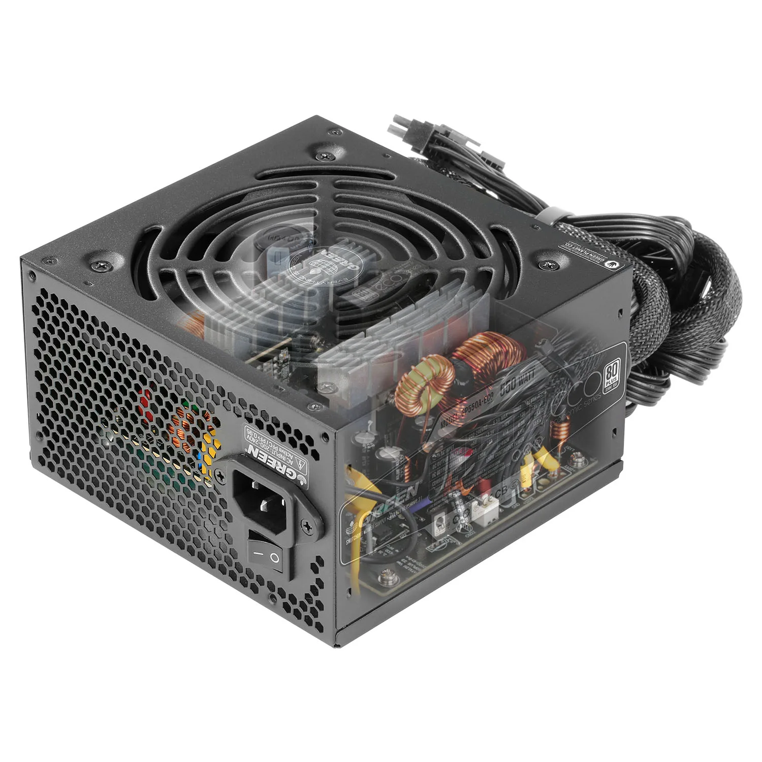 منبع تغذیه کامپیوتر گرین مدل GP550A-ECO Rev3.1