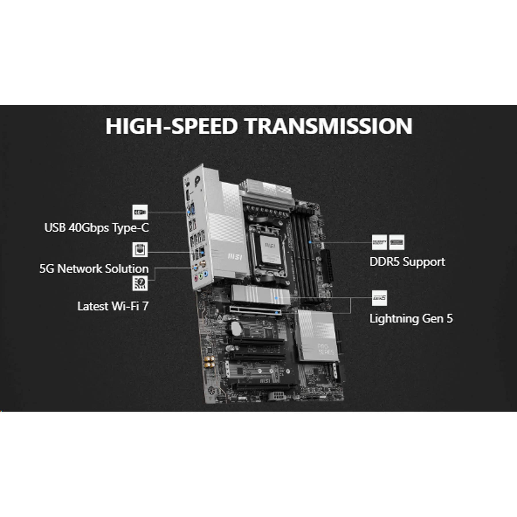 مادربرد ام اس آی مدل PRO X870-P WIFI