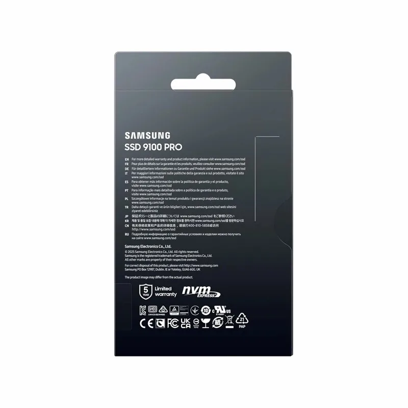 اس اس دی اینترنال PCIe 5.0 سامسونگ مدل Pro 9100 ظرفیت دو ترابایت