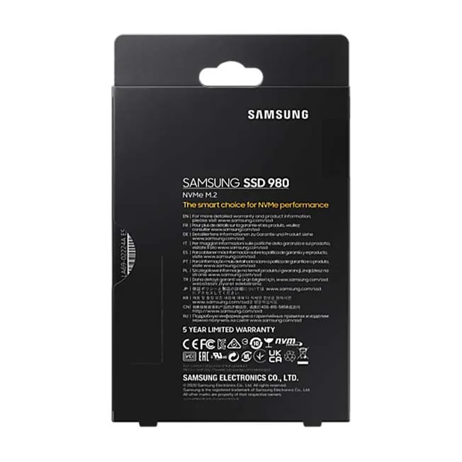 اس اس دی اینترنال PCIe Gen3 x4 سامسونگ مدل 980 ظرفیت 250 گیگابایت