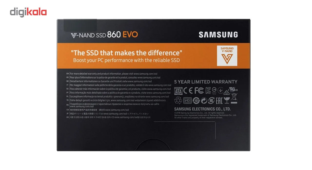 اس اس دی اینترنال سامسونگ مدل 860 Evo ظرفیت 500 گیگابایت