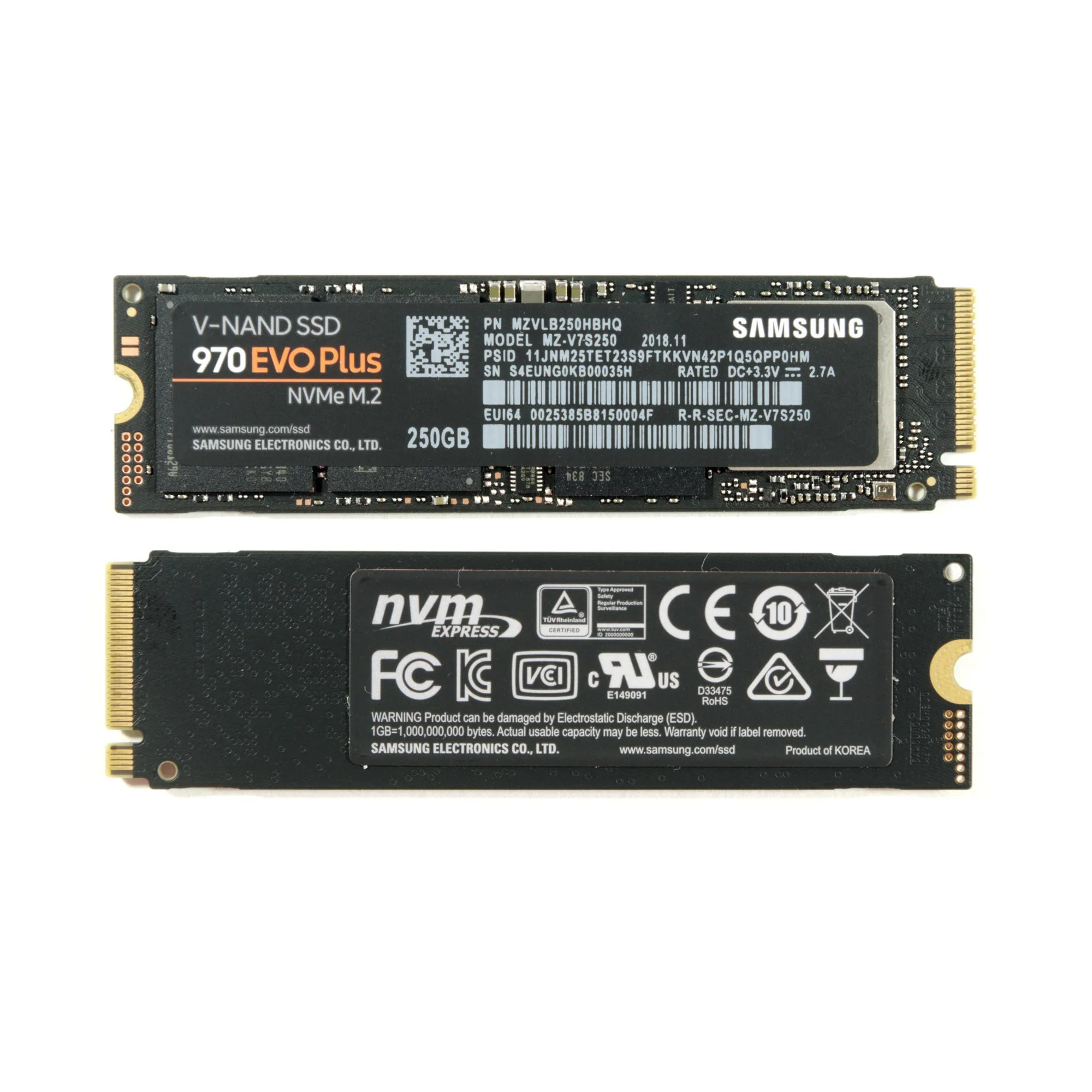 اس اس دی اینترنال سامسونگ مدل 970EVO PLUS ظرفیت 250 گیگابایت