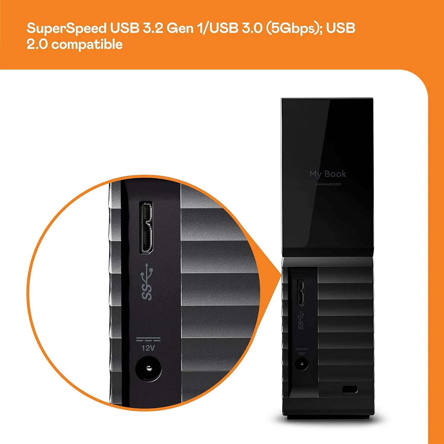 هارد اکسترنال وسترن دیجیتال مدل WD MYBOOK 26TB ظرفیت 26 ترابایت دارای رابط USB