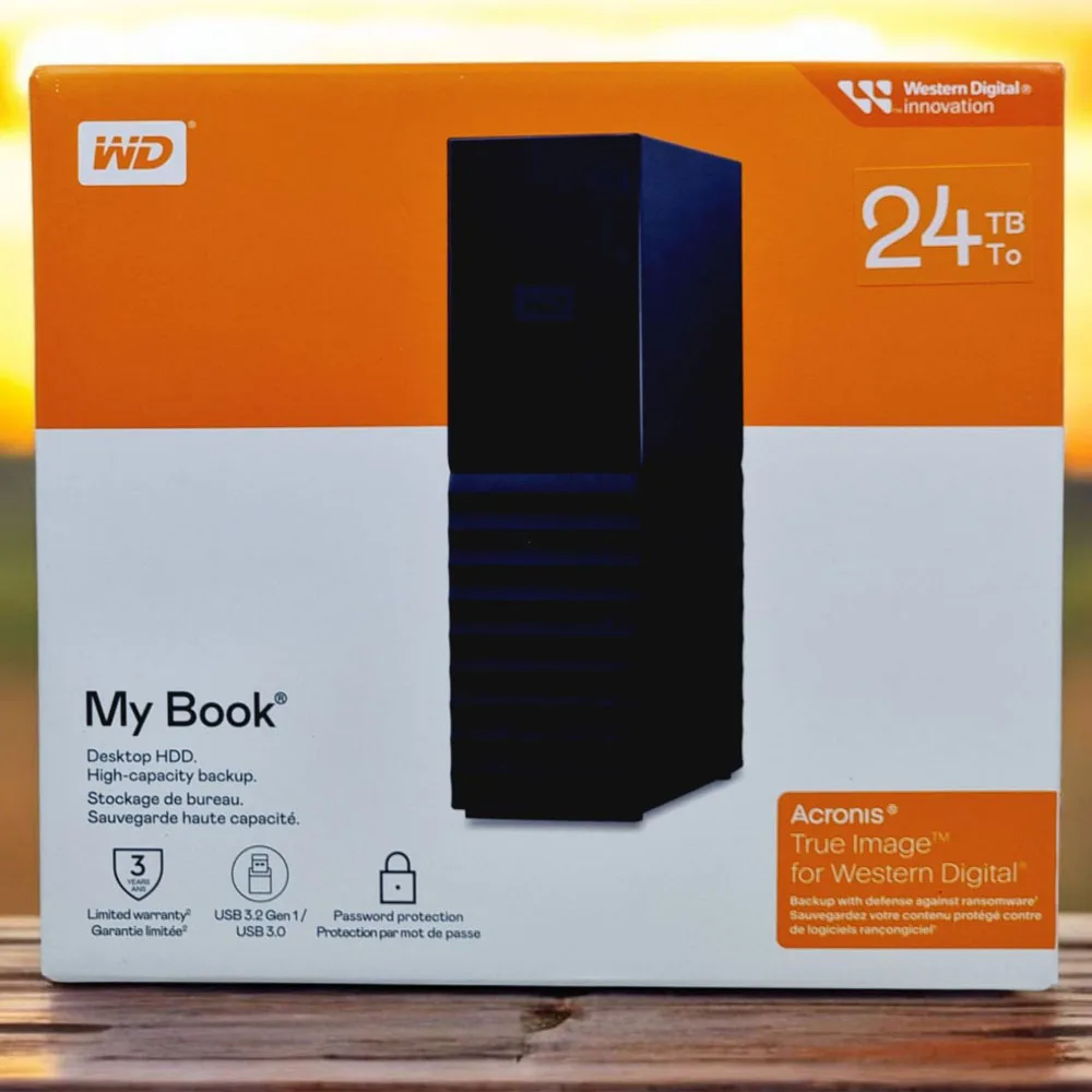 هارد اکسترنال وسترن دیجیتال مدل My Book Desktop ظرفیت 24 ترابایت دارای رابط USB Type-A