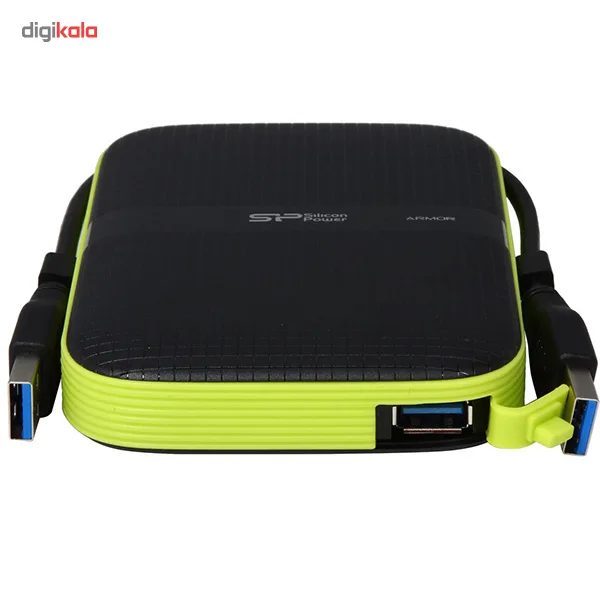 هارد اکسترنال سیلیکون پاور مدل Armor A60 ظرفیت دو ترابایت دارای رابط USB Type-A 3.2