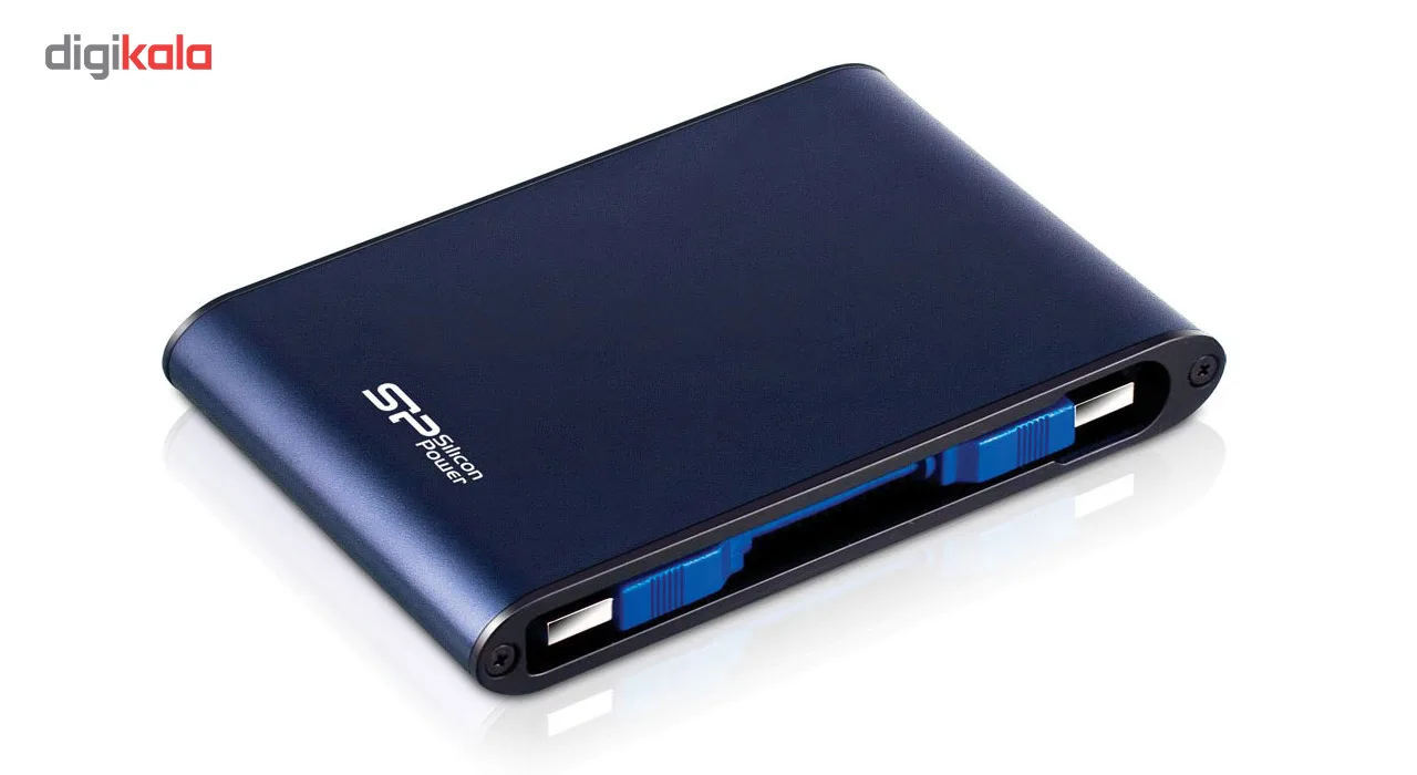 هارد اکسترنال سیلیکون پاور مدل Armor A80 ظرفیت دو ترابایت دارای رابط USB Type-A 3.2
