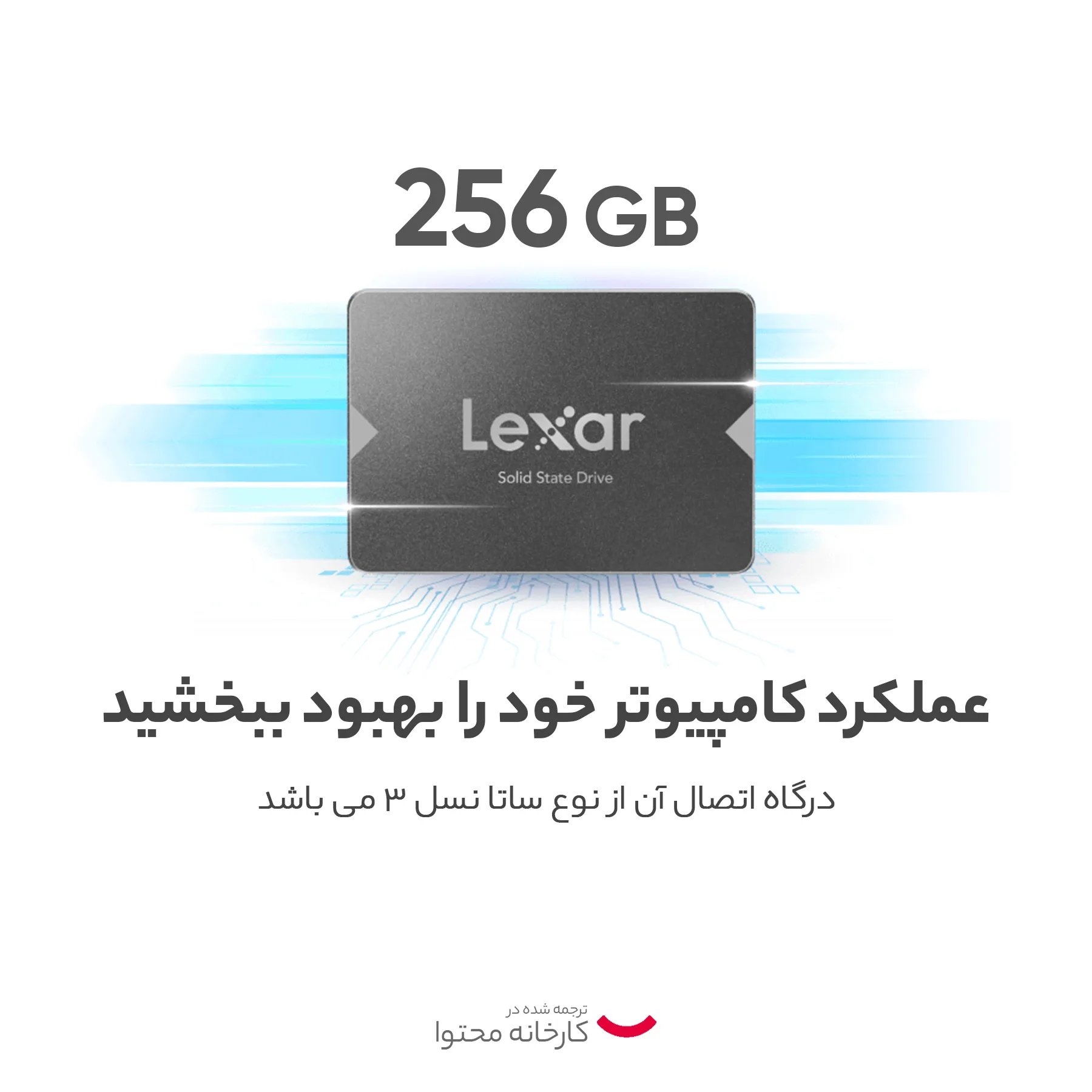 اس اس دی اینترنال لکسار مدل NS100 ظرفیت 256 گیگابایت