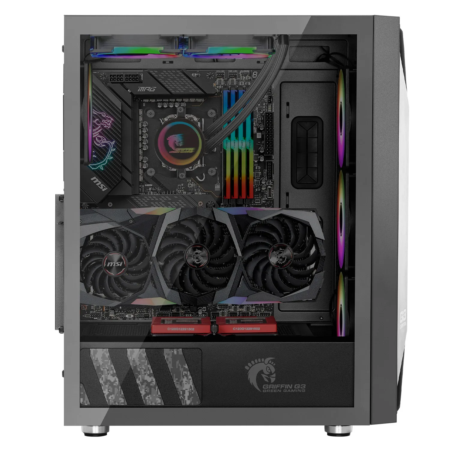 کیس کامپیوتر گیمینگ گرین مدل GRIFFIN G3 Plus