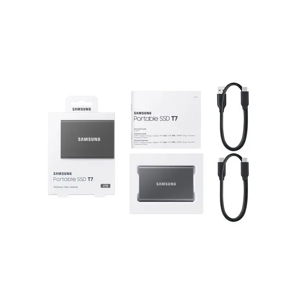 اس اس دی اکسترنال سامسونگ مدل T7 ظرفیت 2 ترابایت رابط USB 3.2 Gen2