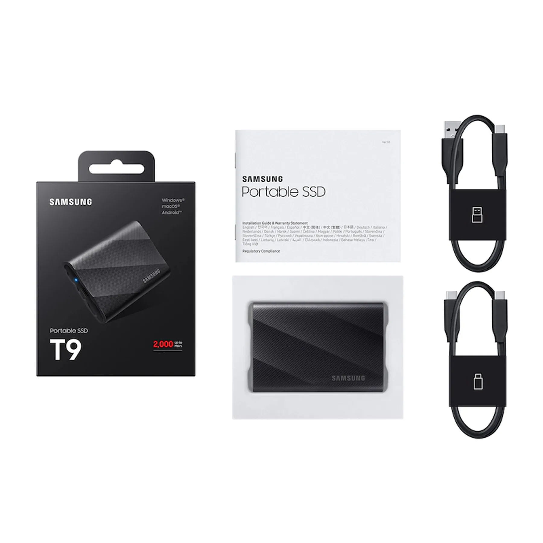 اس اس دی اکسترنال سامسونگ مدل T9 ظرفیت 4 ترابایت رابط USB 3.2 Gen2