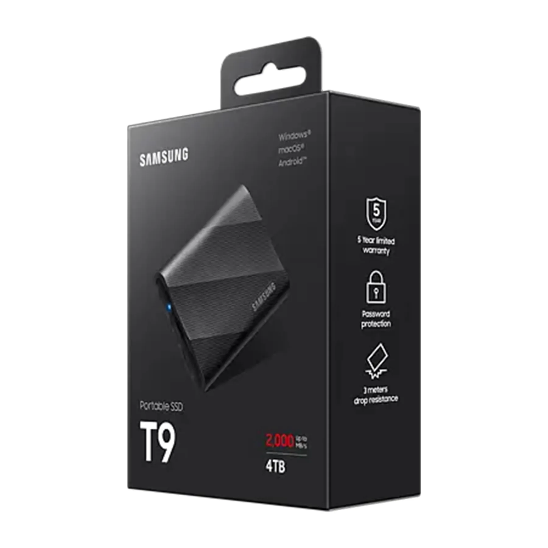 اس اس دی اکسترنال سامسونگ مدل T9 ظرفیت 4 ترابایت رابط USB 3.2 Gen2