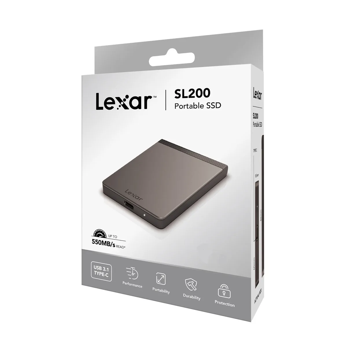 اس اس دی اکسترنال لکسار مدل SL200 ظرفیت 1 ترابایت رابط USB 3.1 Gen1