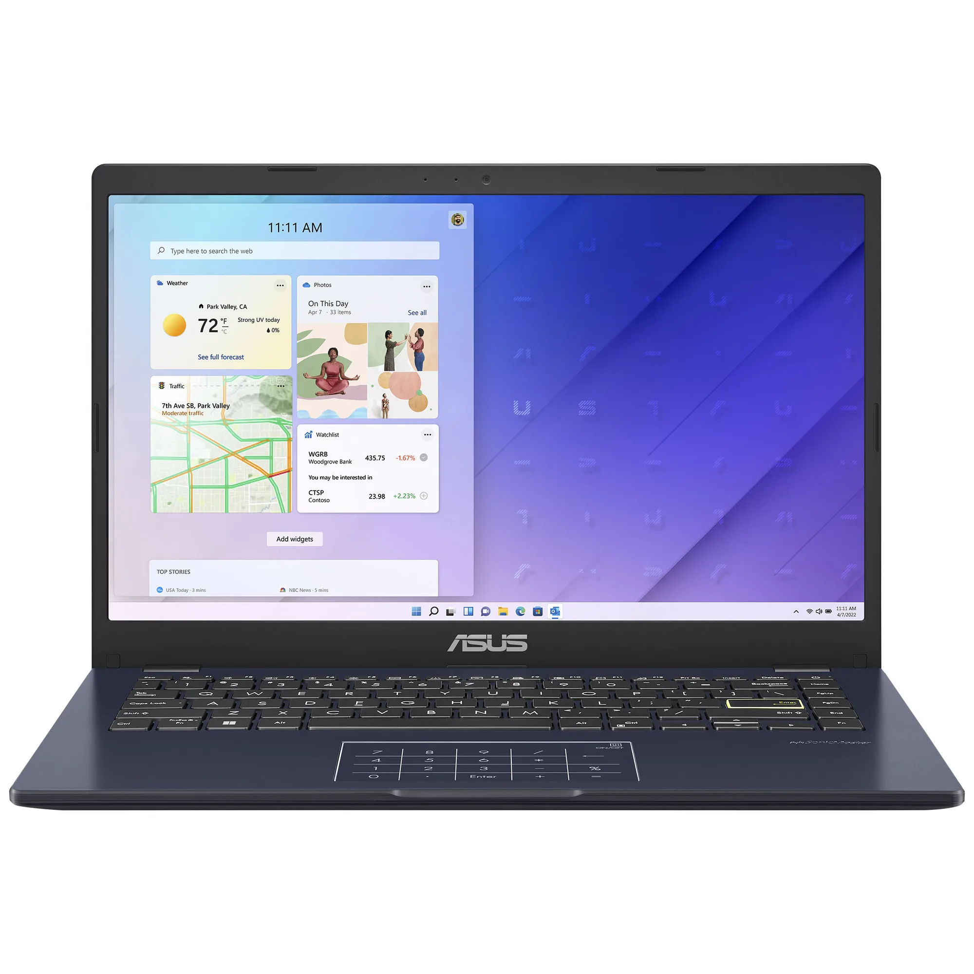 لپ تاپ 14 اینچی ایسوس مدل Vivobook Go 14 E410KA-CL464-Celeron N4500-4GB DDR4-64GB eMMC-1TB SSD-TN-W - کاستوم شده
