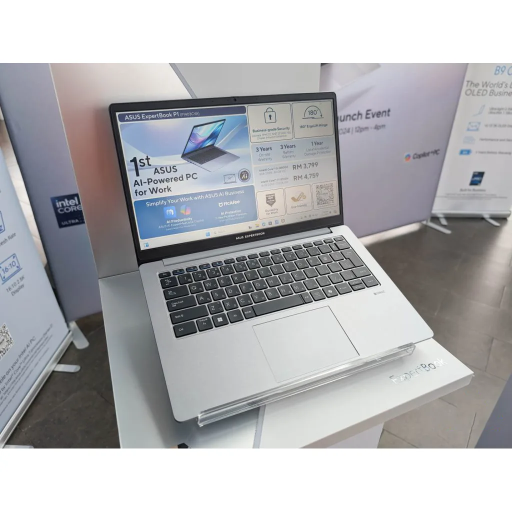 لپ‌تاپ ایسوس مدل ExpertBook P1 P1503CVA-I58512D با پردازنده Core i5-13420H، رم DDR5 8GB با فرکانس 4800MHz، حافظه SSD با ظرفیت 512GB، نمایشگر 15.6 اینچ TN با وضوح Full HD