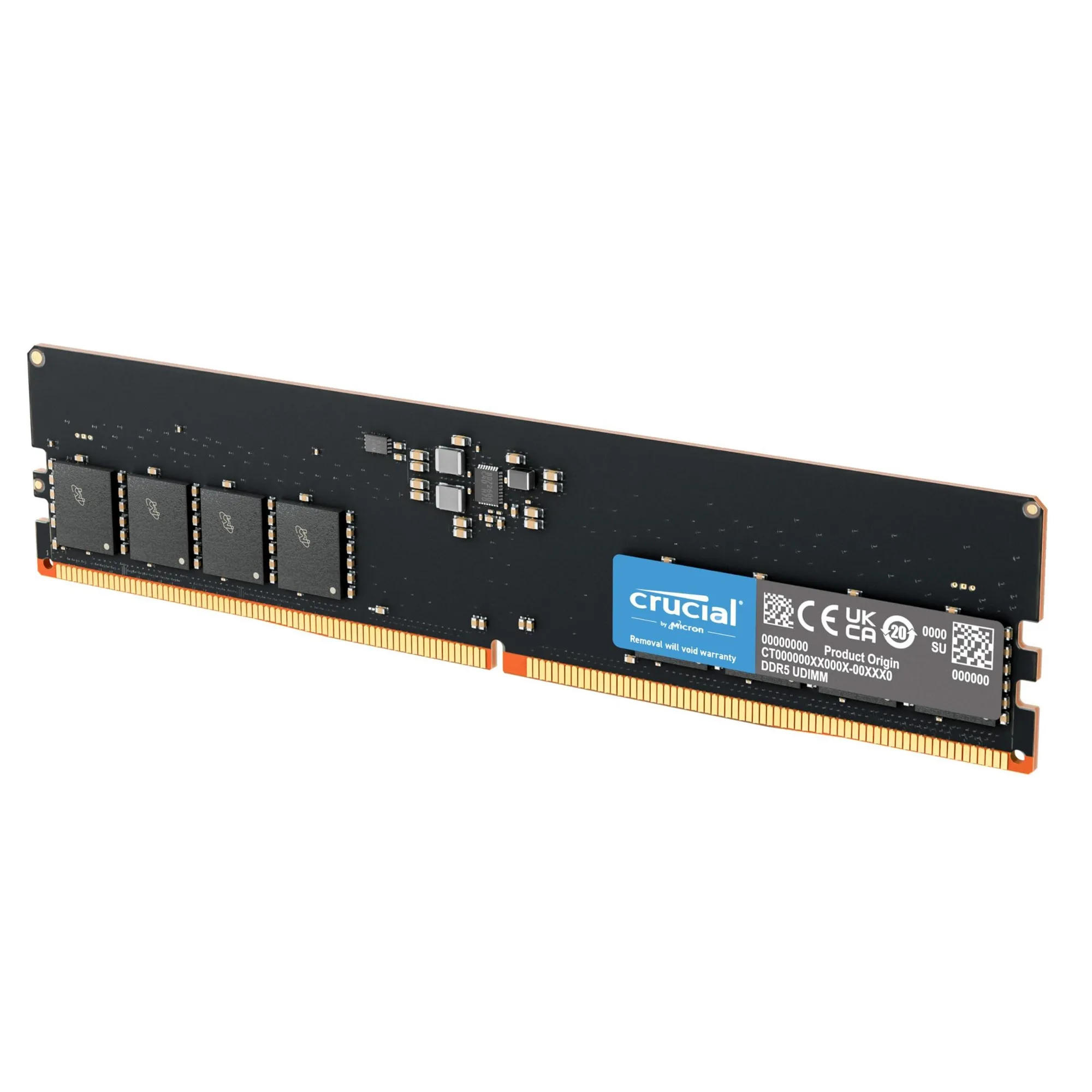 رم دسکتاپ کروشیال مدل UDIMM DDR5 تک کاناله ظرفیت 16 گیگابایت فرکانس 4800 مگاهرتز تایمینگ CL40 ولتاژ کاری 1.1 ولت