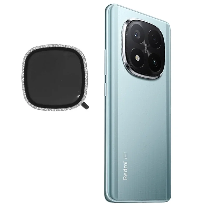 محافظ لنز دوربین فلزی نگینی مناسب برای گوشی موبایل شیائومی Redmi Note 14 Pro Plus
