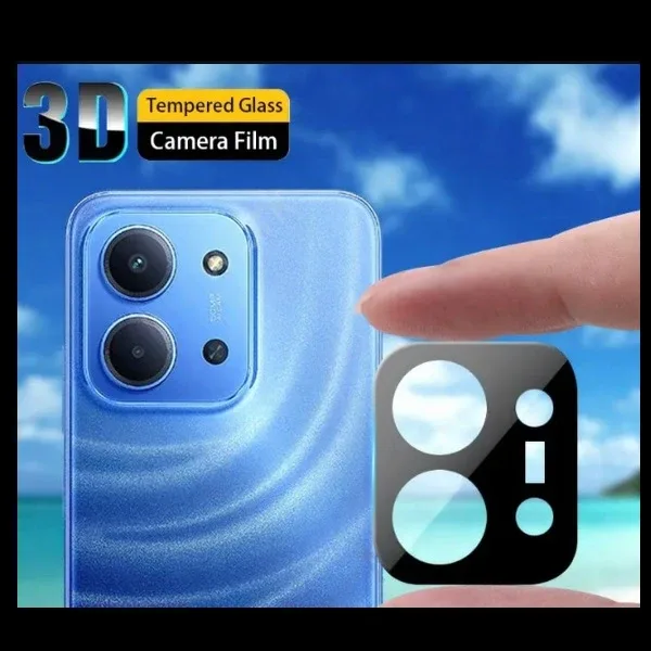 محافظ لنز دوربین شیشه‌ای طرح 3D مناسب موبایل شیائومی Poco C85