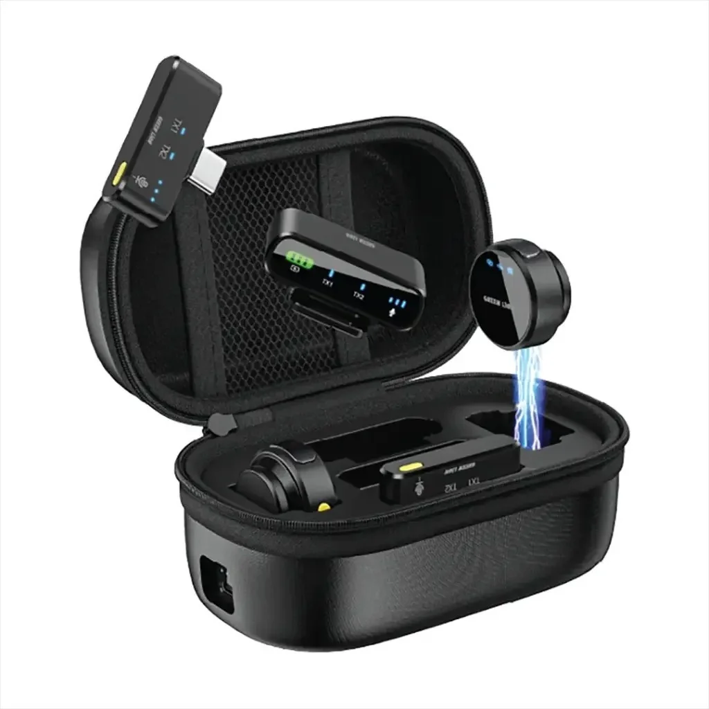 ست میکروفن بی سیم گرین لاین مدل GM-85X با درگاه‌های اتصال USB C