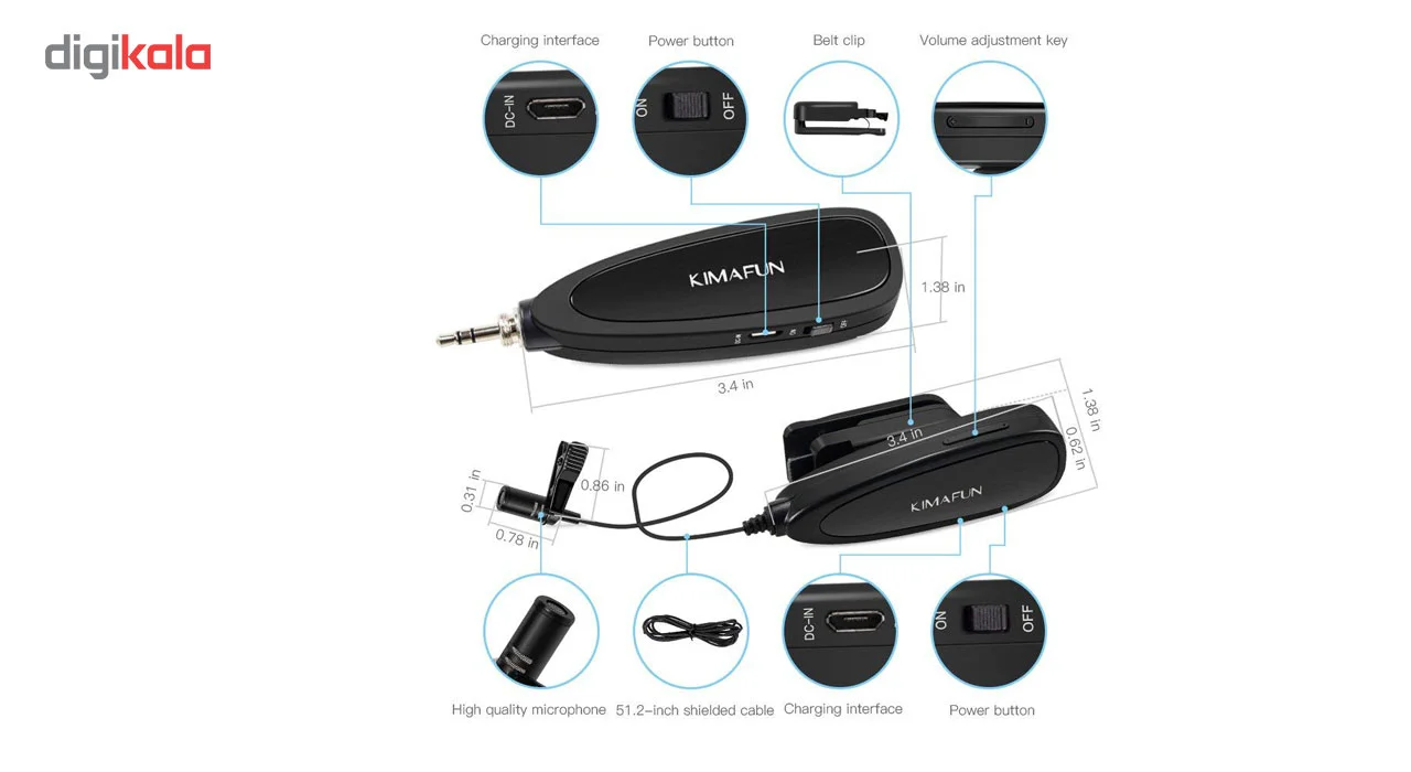 میکروفون بی سیم کیمافون مدل KM-G130-1