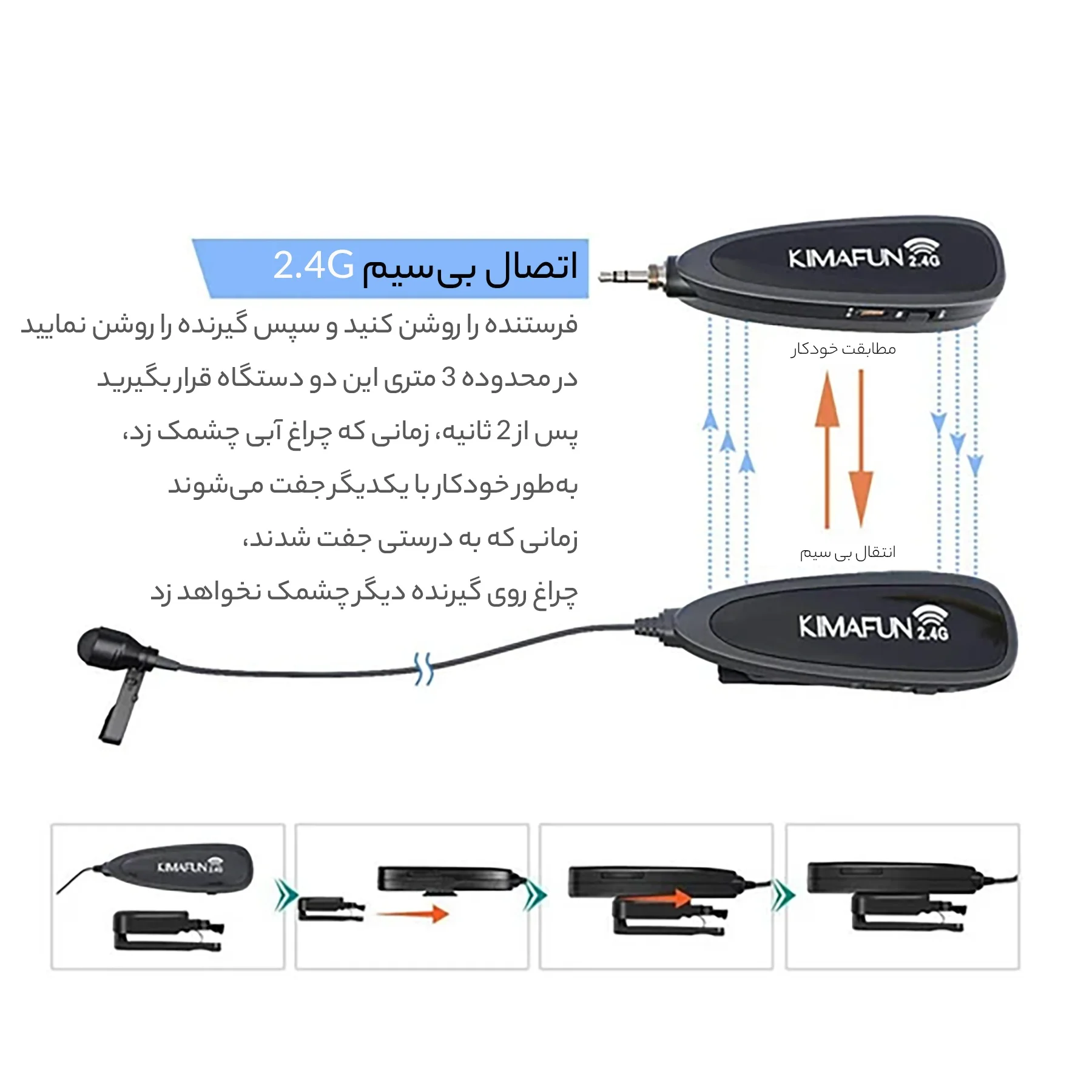 میکروفون بی سیم کیمافون مدل KM-G130-1