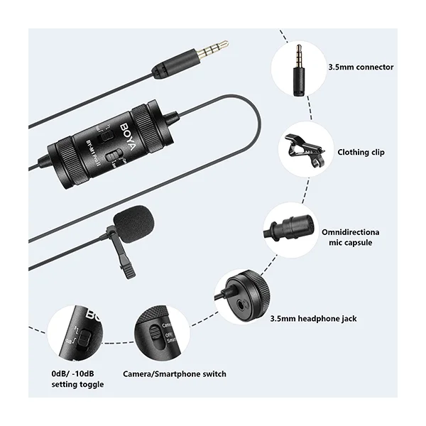 میکروفن یقه ای بویا مدل BYM1 PRO II