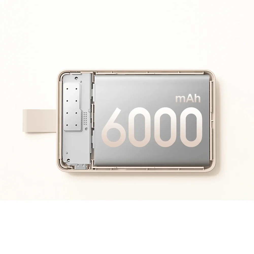 پاوربانک بی‌سیم 15 وات شیائومی مدل WPB0620MI ظرفیت 6000 میلی آمپر ساعت