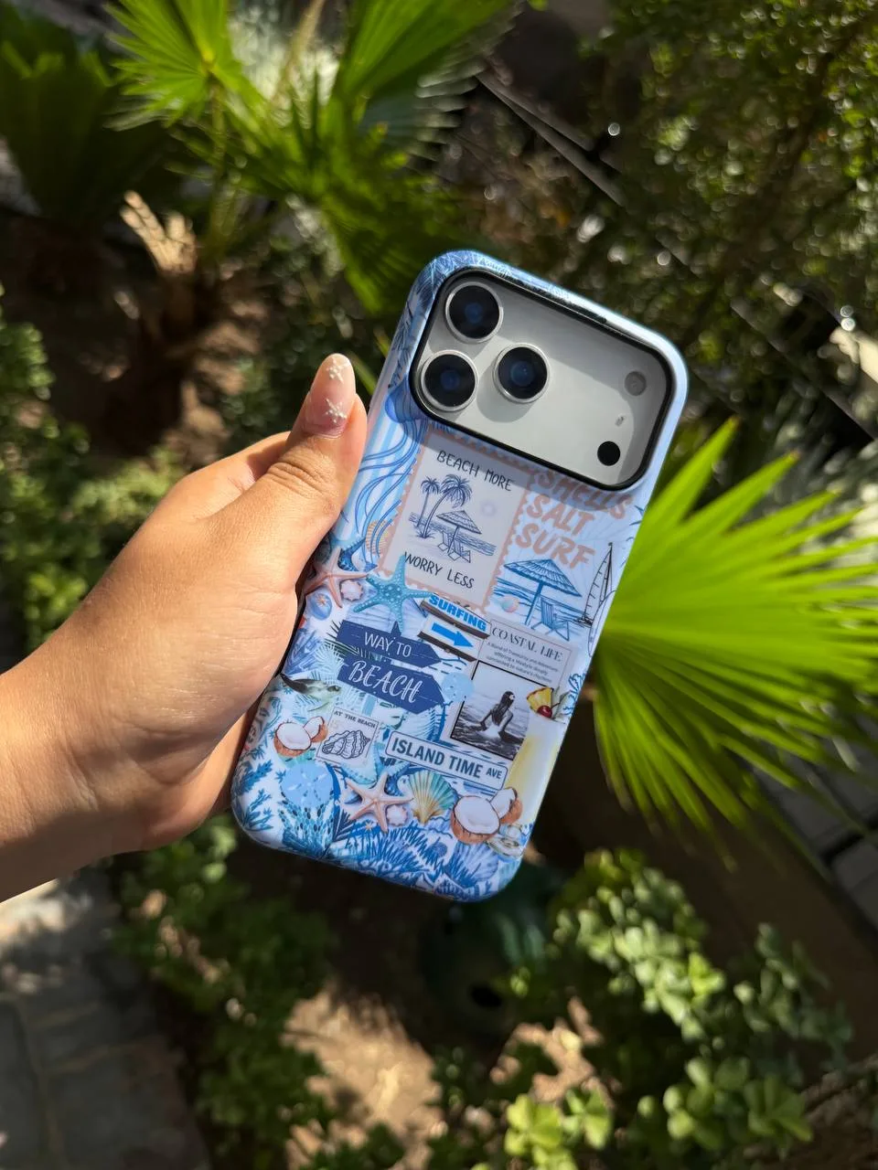 کاور طرح هاوایی blue برای اپل iPhone 17 pro max