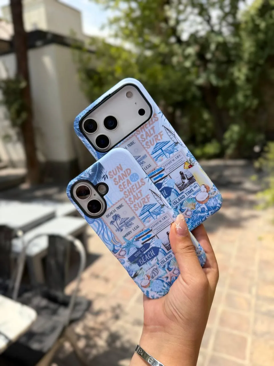 کاور طرح هاوایی blue برای اپل iPhone 17 pro max