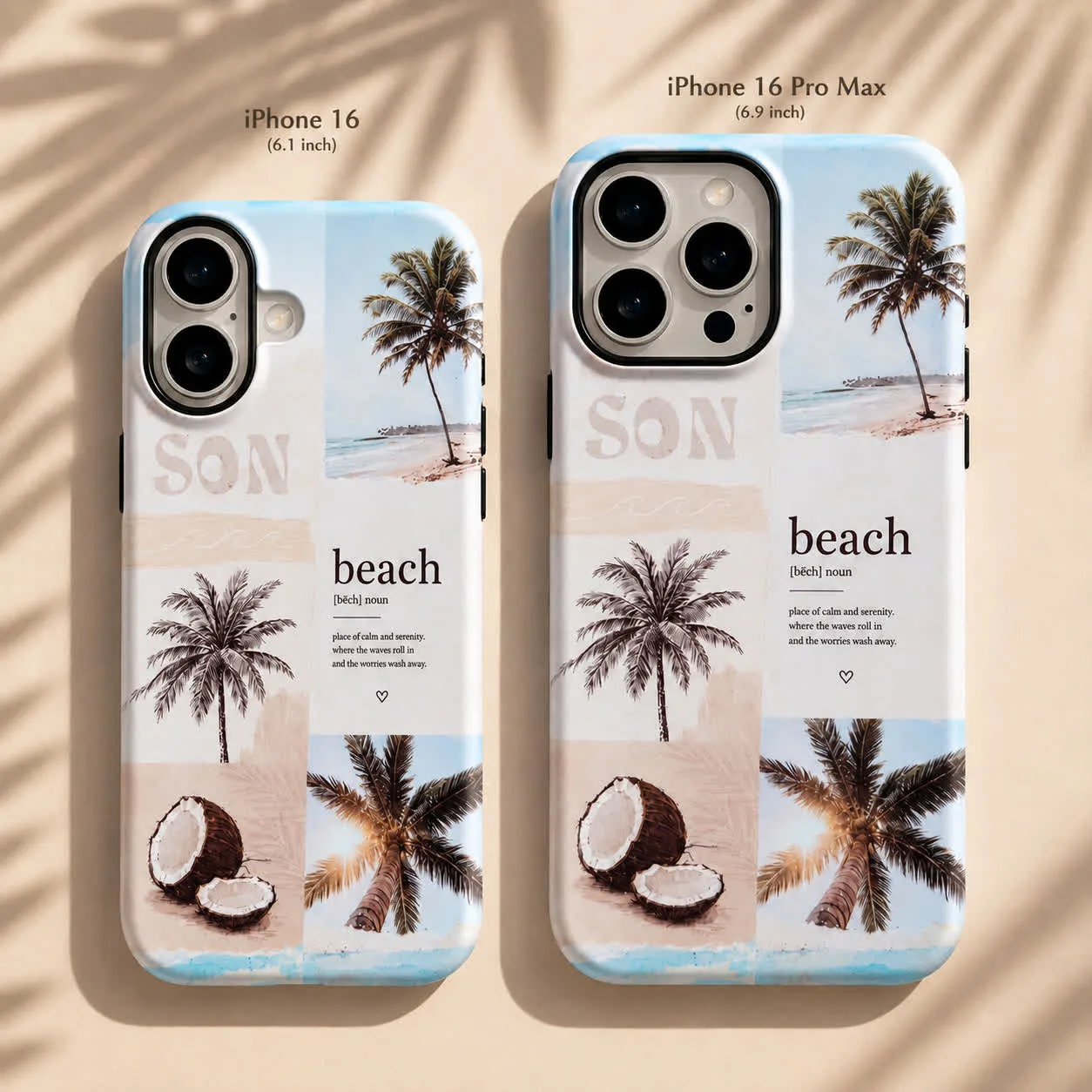 کاور طرح هاوایی beach coconut برای اپل iPhone 17 pro max