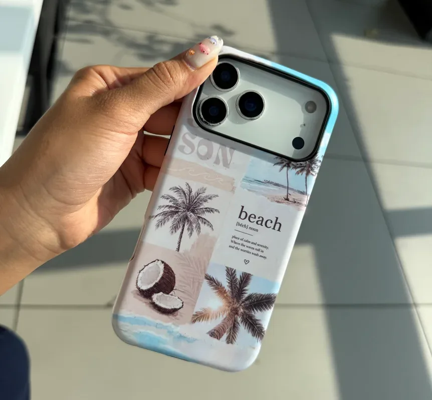 کاور طرح هاوایی beach coconut برای اپل iPhone 17 pro max
