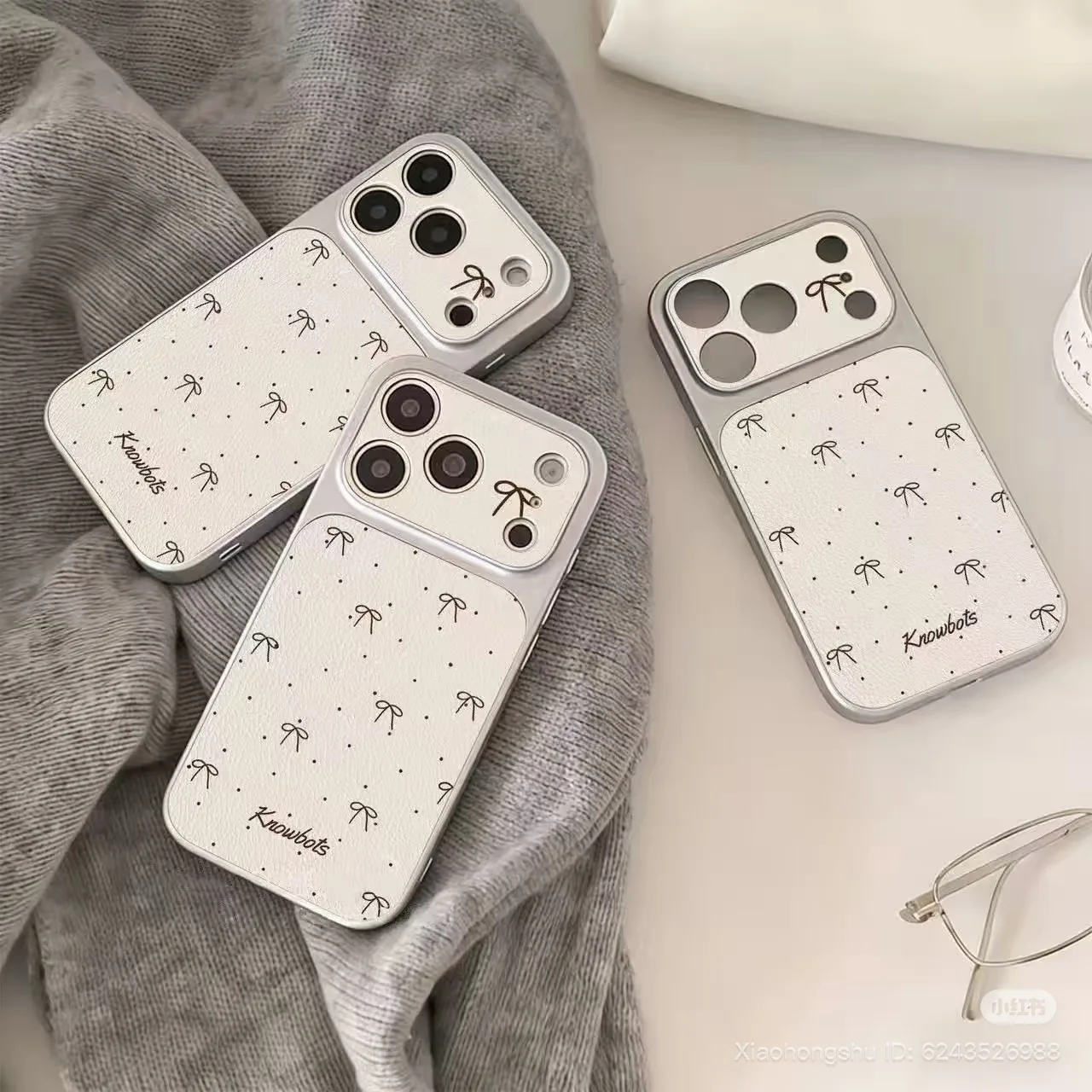 کاور طرح ribbon سفید اپل iPhone 16 / iPhone 16 Pro / iPhone 16 Pro Max