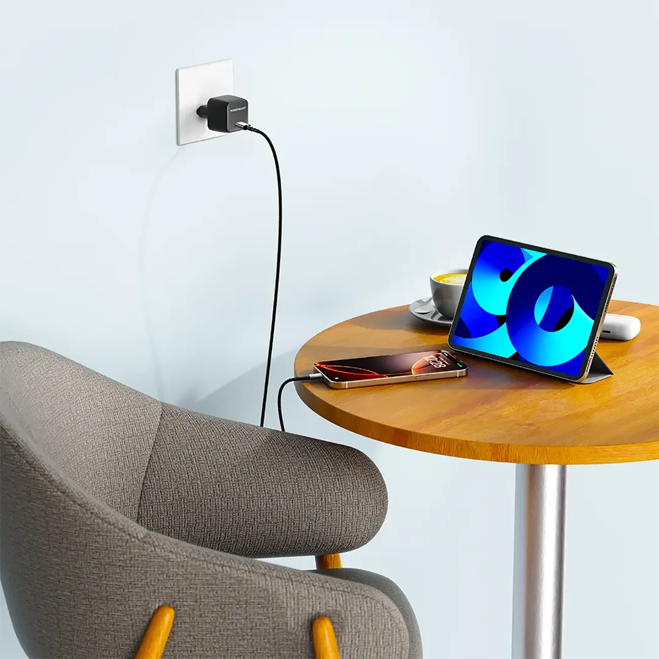 آداپتور شارژ 45 وات پاورولوژی PWCUQC056