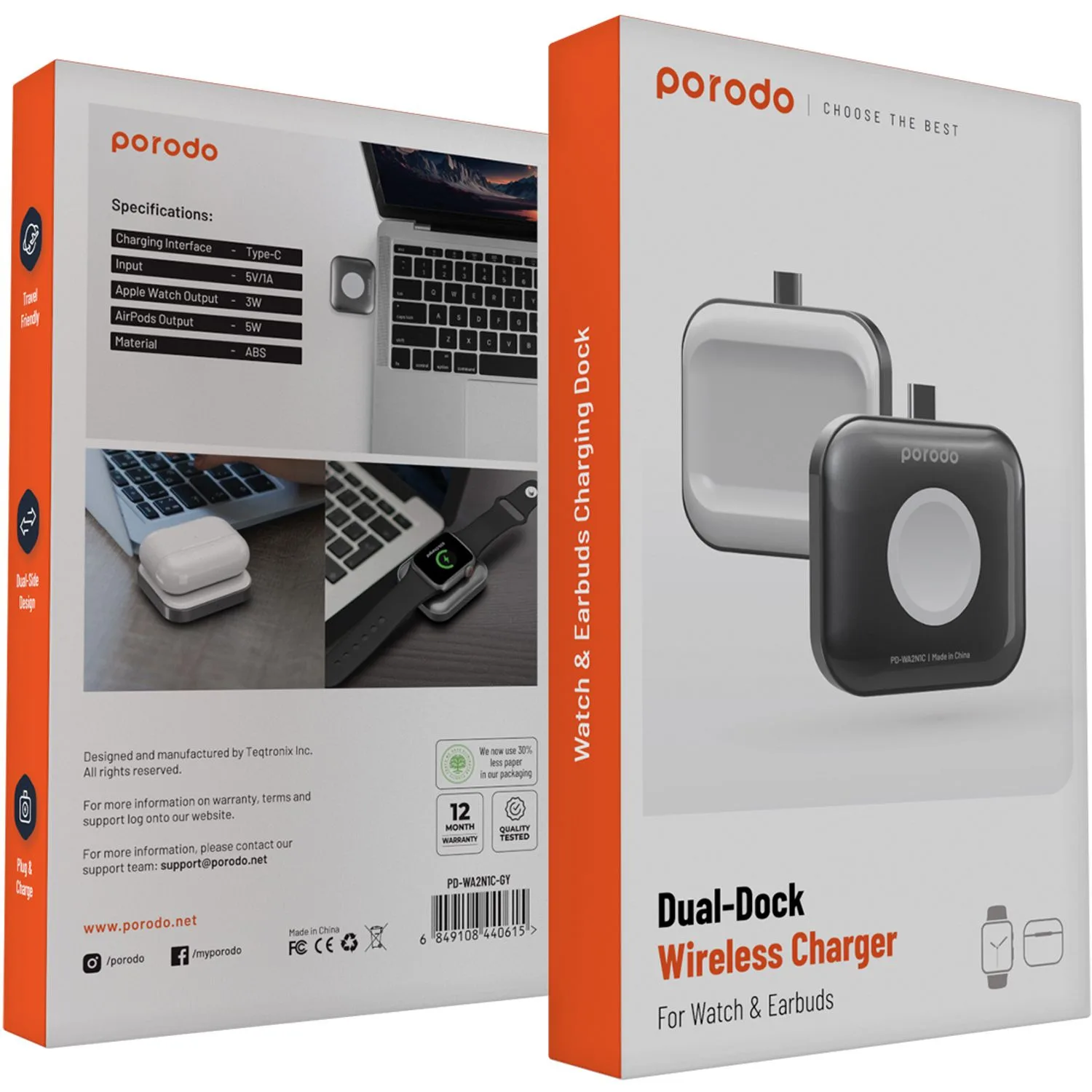 پایه نگهدارنده اپل واچ پرودو مدل PD-WA2N1C-GY