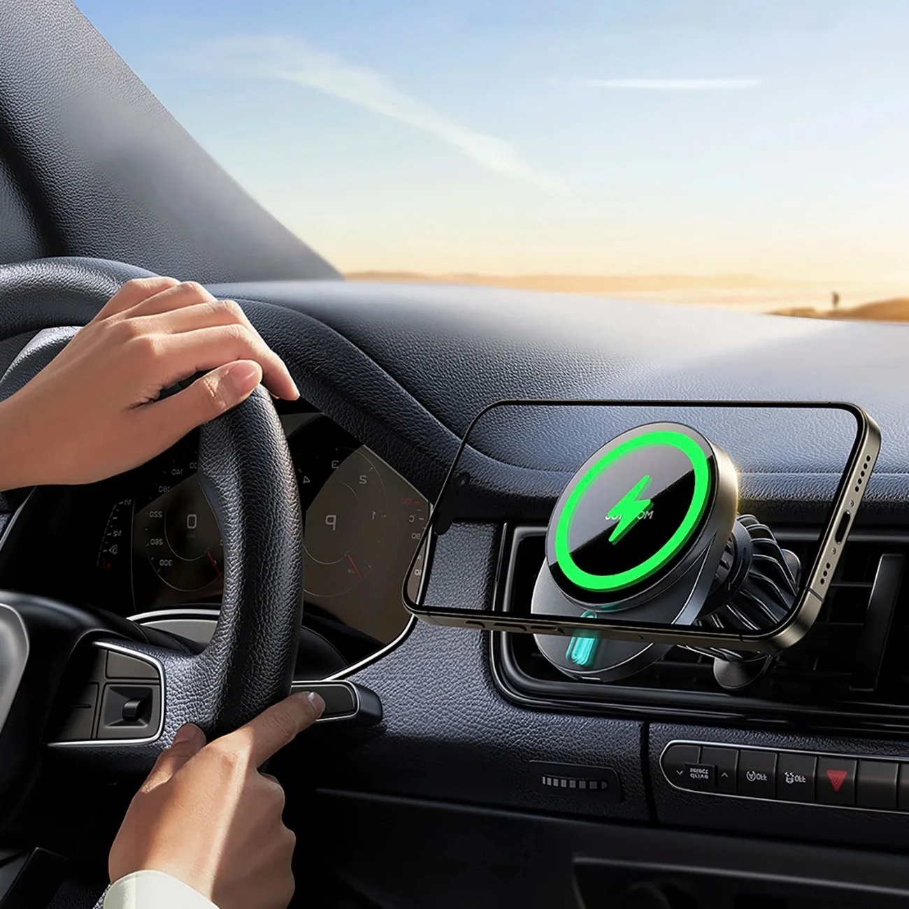 پایه نگهدارنده و شارژر بی سیم گوشی موبایل جوی روم مدل JR-ZS409 AirVent